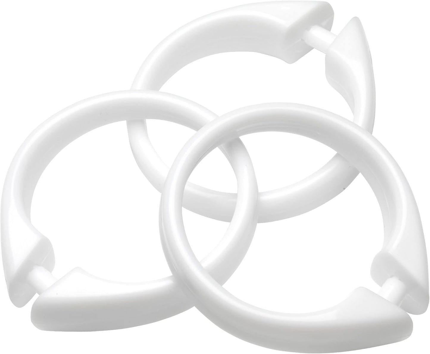 Park Avenue Deluxe Collection Park Avenue Deluxe Collection inch Snap inch Plastic Shower Curtain Hooks in White