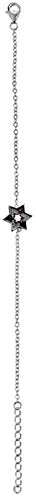 Silver Star Of David Bracelet With Stones - 8 inch