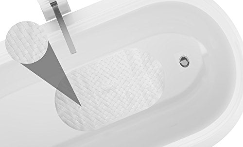 Park Avenue Deluxe Collection Park Avenue Deluxe Collection Weave Look Vinyl Bath Tub Mat Size 15 inch x27 inch in White