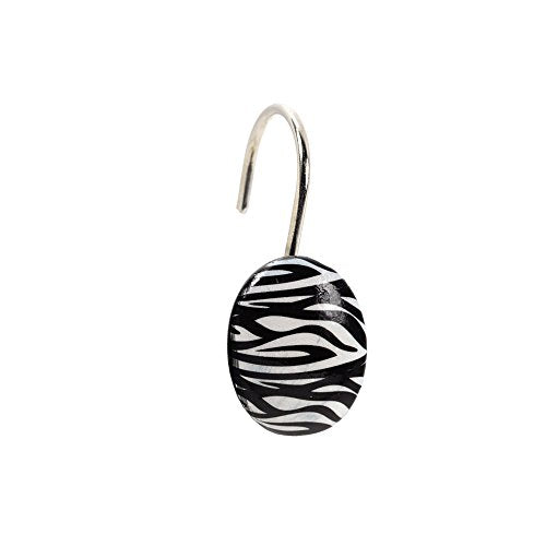 Park Avenue Deluxe Collection Park Avenue Deluxe Collection inch Zebra inch Resin Shower Curtain Hooks