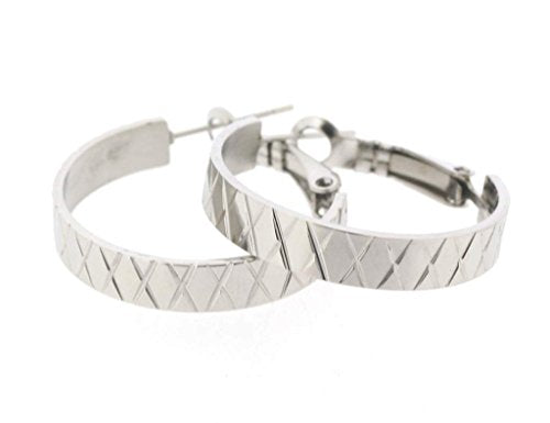 Ben and Jonah Stainless Steel Earring with inch X inch Design