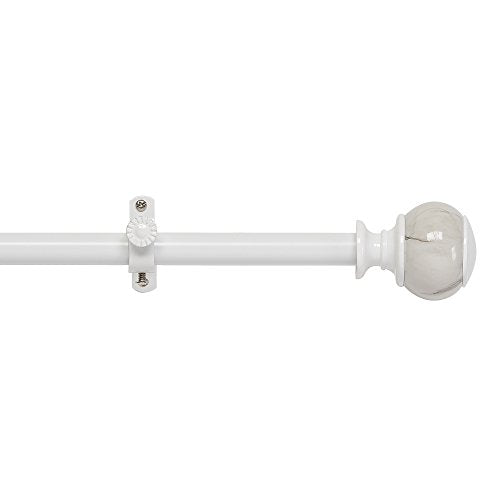 Ben&Jonah Collection Camino Decorative Rod & Finial Estate White 48-86