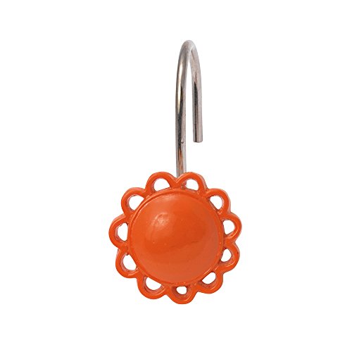 Park Avenue Deluxe Collection Park Avenue Deluxe Collection inch Filigree inch Resin Shower Curtain Hooks in Tangerine