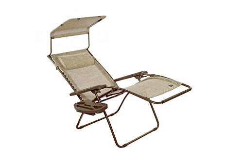 Patio Bliss DELUXE GRAVITY FREE Recliner with Covered Bungee - Sand