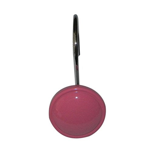 Park Avenue Deluxe Collection Park Avenue Deluxe Collection inch Color Rounds inch Resin Shower Curtain Hooks in Rose