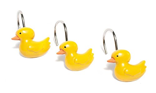 Park Avenue Deluxe Collection Park Avenue Deluxe Collection inch Ducky inch Resin Shower Curtain Hooks