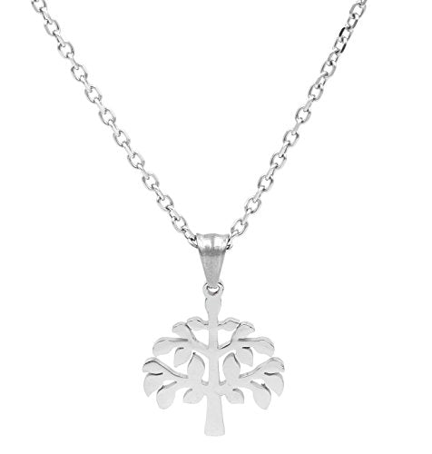 BenandJonah Stainless Steel Tree of Life Pendant with 18 inch Chain