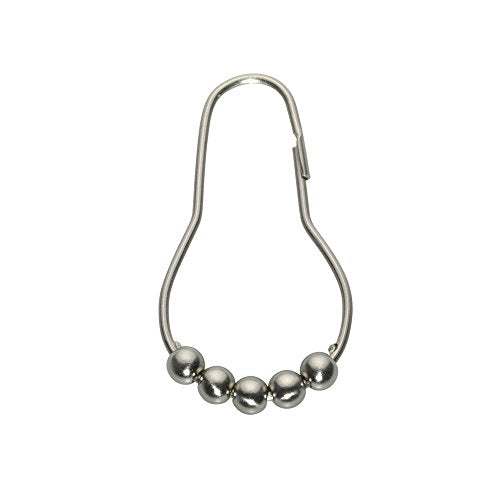 Park Avenue Deluxe Collection Park Avenue Deluxe Collection inch Roller inch Shower Curtain Hooks in Brushed Nickel