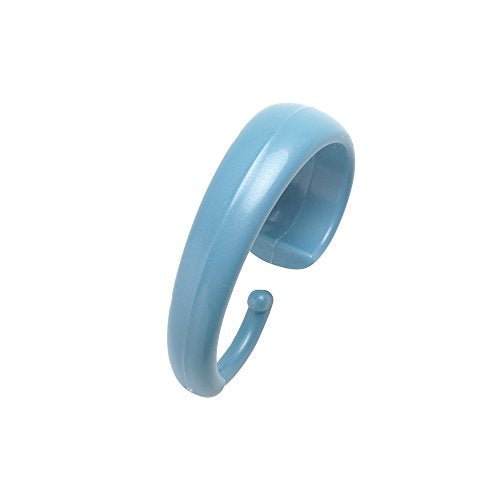 Park Avenue Deluxe Collection Park Avenue Deluxe Collection Hang Ease inch C inch Type Plastic Shower Curtain Hooks in Light Blue