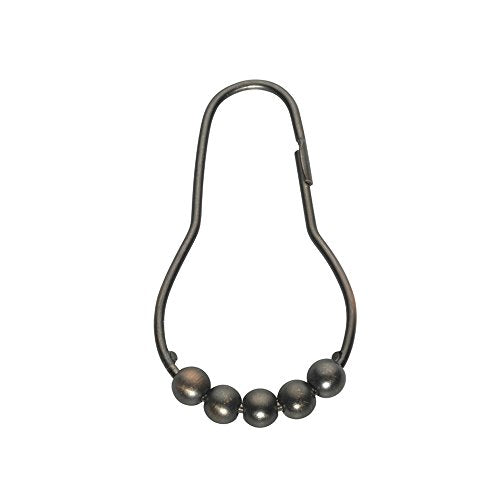 Park Avenue Deluxe Collection Park Avenue Deluxe Collection inch Roller inch Shower Curtain Hooks in Oil Rubbed Bronze