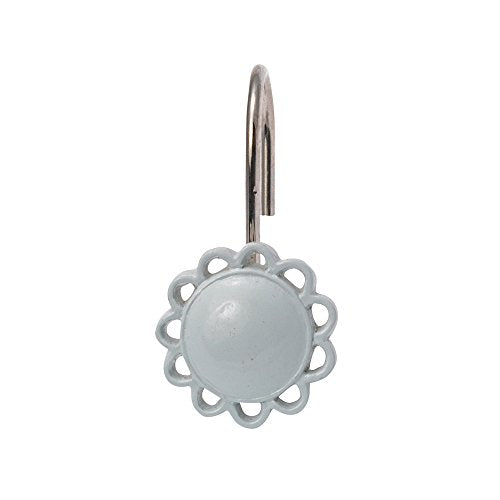 Park Avenue Deluxe Collection Park Avenue Deluxe Collection inch Filigree inch Resin Shower Curtain Hooks in Spa Blue