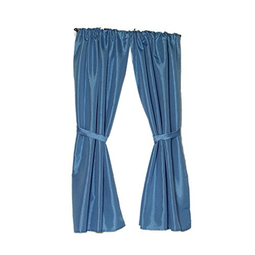 Park Avenue Deluxe Collection Park Avenue Deluxe Collection inch Lauren inch Diamond-Piqued 100% Polyester Window Curtain in Light Blue