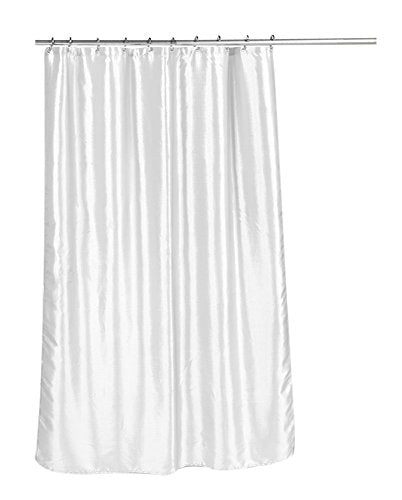 Park Avenue Deluxe Collection Park Avenue Deluxe Collection inch Shimmer inch Faux Silk Shower Curtain in White