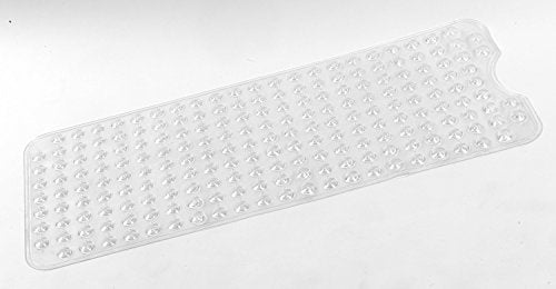 Royal Bath Jumbo Extra Long Slip Resistant Vinyl Bath Tub Mat (16 inch x 40 inch ) - Clear