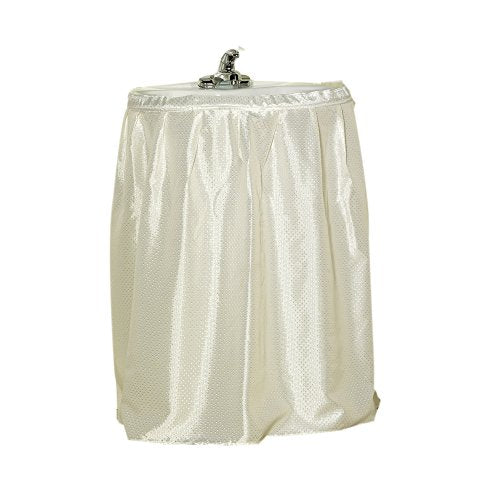 Park Avenue Deluxe Collection Park Avenue Deluxe Collection inch Lauren inch Diamond-Piqued 100% Polyester Sink Drape in Ivory