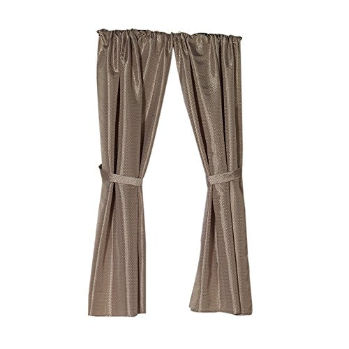 Park Avenue Deluxe Collection Park Avenue Deluxe Collection inch Lauren inch Diamond-Piqued 100% Polyester Window Curtain in Linen