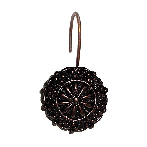 Park Avenue Deluxe Collection Park Avenue Deluxe Collection inch Sheffield inch Resin Shower Curtain Hooks in Oil Rubbed Bronze