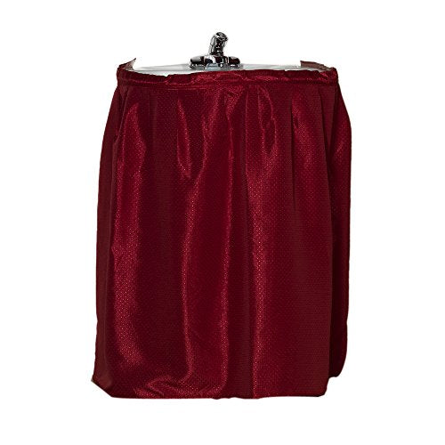 Park Avenue Deluxe Collection Park Avenue Deluxe Collection inch Lauren inch Diamond-Piqued 100% Polyester Sink Drape in Burgundy