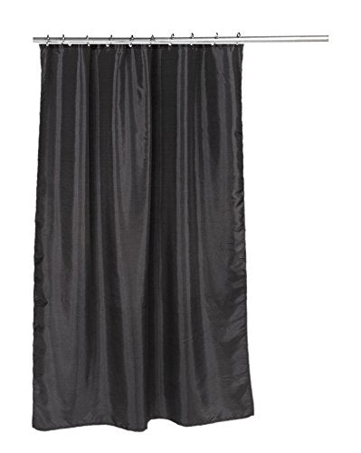Park Avenue Deluxe Collection Park Avenue Deluxe Collection inch Shimmer inch Faux Silk Shower Curtain in Black