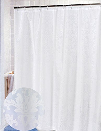 Royal Bath Damask Fabric Shower Curtain in White Size: 70 inch x 72 inch