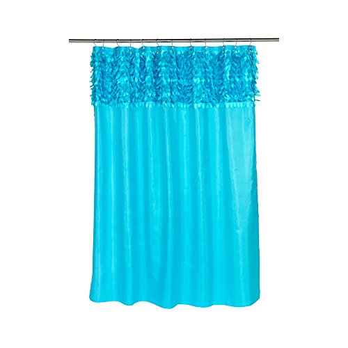 Park Avenue Deluxe Collection Park Avenue Deluxe Collection inch Jasmine inch Fabric Shower Curtain in Cyan Blue
