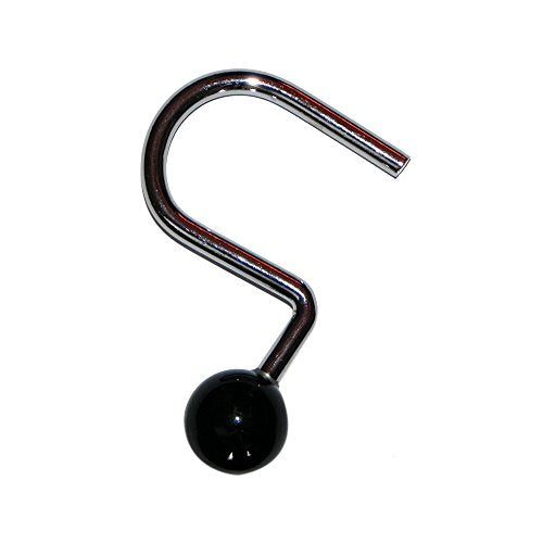 Park Avenue Deluxe Collection Park Avenue Deluxe Collection inch Ball inch Shower Curtain Hooks in Black