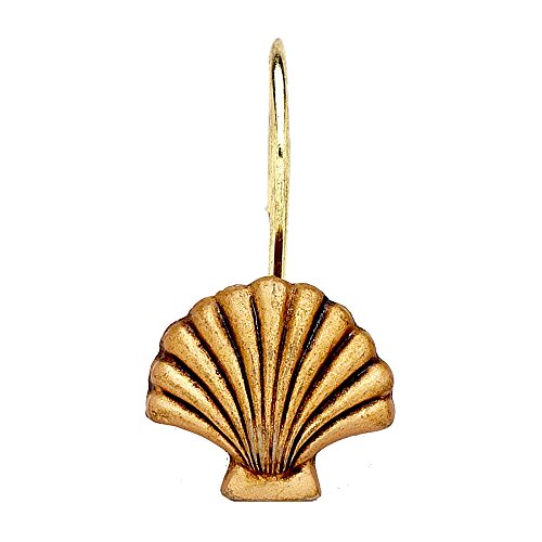 Park Avenue Deluxe Collection Park Avenue Deluxe Collection inch Seaside inch Resin Shower Curtain Hooks in Gold