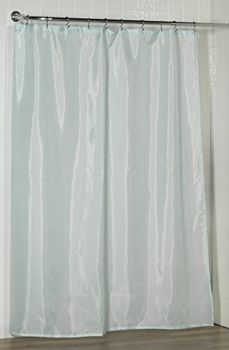 Royal Bath Water Repellant Fabric Shower Curtain Liner with Weighted Hem (70 inch x 72 inch ) - Spa Blue