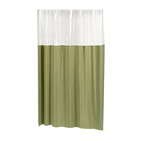 Park Avenue Deluxe Collection Park Avenue Deluxe Collection inch Window inch Vinyl Shower Curtain in Sage
