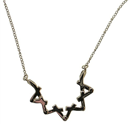 Silver Star Of David Necklace - Chain 18 inch Pendant 1 1/8 inch H 7/8 inch W