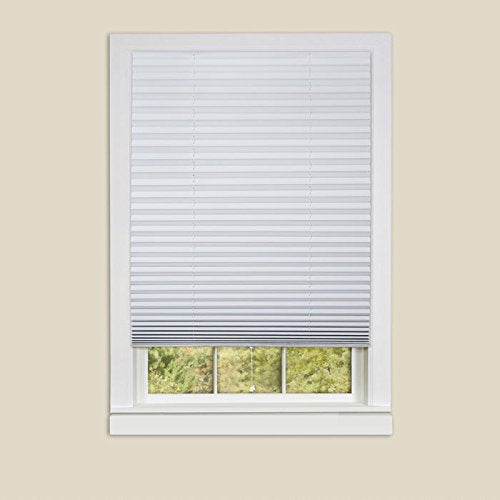Park Avenue Collection 1-2-3 Vinyl Room Darkening Temporary Pleated Shade - White - 36x75 6 Pack