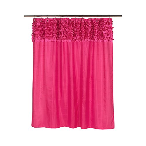 Park Avenue Deluxe Collection Park Avenue Deluxe Collection inch Jasmine inch Fabric Shower Curtain in Raspberry