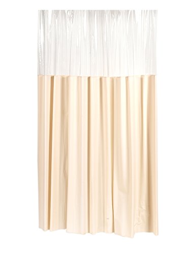 Park Avenue Deluxe Collection Park Avenue Deluxe Collection Shower Stall-Sized inch Window inch Shower Curtain in Ivory