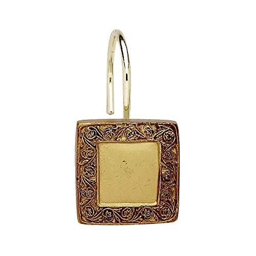 Park Avenue Deluxe Collection Park Avenue Deluxe Collection inch Lakewood inch Resin Shower Curtain Hooks in Gold