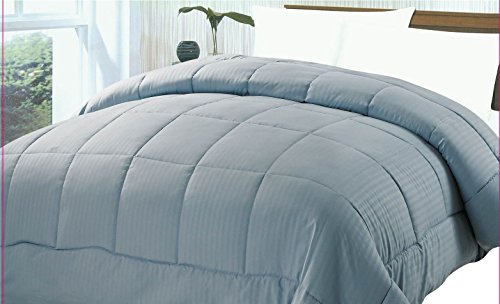 Ben&Jonah Designer Plush King (102 inch x 86 inch ) 1 Piece Embossed Comforter - Light Blue
