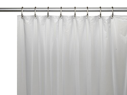 Royal Bath Extra Heavy 10 Gauge Vinyl Shower Curtain with Metal Grommets (72 inch x 72 inch ) - Frosty Clear