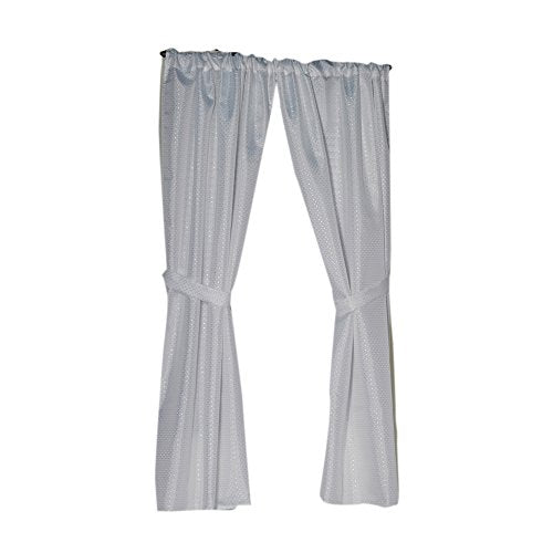 Park Avenue Deluxe Collection Park Avenue Deluxe Collection inch Lauren inch Diamond-Piqued 100% Polyester Window Curtain in White