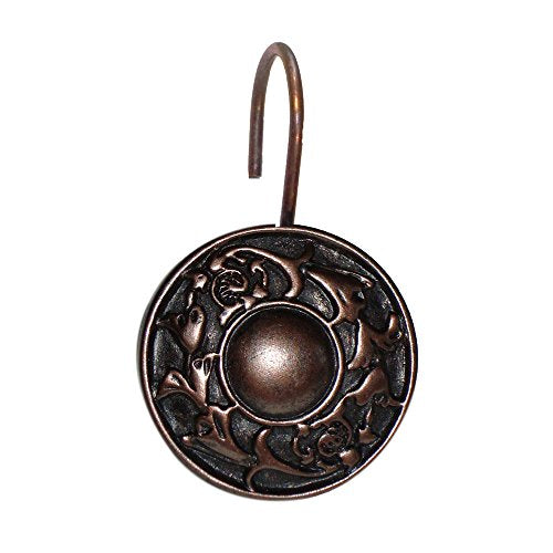 Park Avenue Deluxe Collection Park Avenue Deluxe Collection inch Regency inch Resin Shower Curtain Hooks in Oil Rubbed Bronze