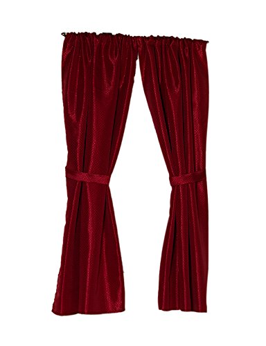 Park Avenue Deluxe Collection Park Avenue Deluxe Collection inch Lauren inch Diamond-Piqued 100% Polyester Window Curtain in Burgundy