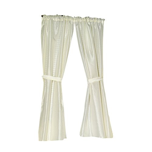 Park Avenue Deluxe Collection Park Avenue Deluxe Collection inch Lauren inch Diamond-Piqued 100% Polyester Window Curtain in Ivory
