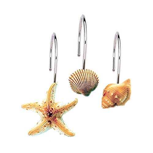 Park Avenue Deluxe Collection Park Avenue Deluxe Collection inch Scuba Jewels inch Resin Shower Curtain Hooks