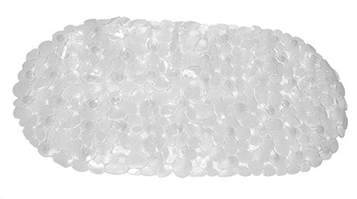 Royal Bath Anti Slip Vinyl Pebbles Bath Tub Mat (14 inch x 27 inch ) - Clear