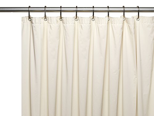 Royal Bath Jumbo Long Extra Heavy 8 Gauge Vinyl Shower Curtain Liner with Metal Grommets (72 inch x 96 inch ) - Bone