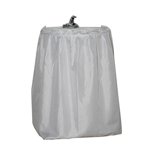 Park Avenue Deluxe Collection Park Avenue Deluxe Collection inch Lauren inch Diamond-Piqued 100% Polyester Sink Drape in White