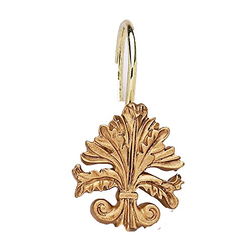 Park Avenue Deluxe Collection Park Avenue Deluxe Collection inch Fleur dis Lis inch Resin Shower Curtain Hooks in Gold