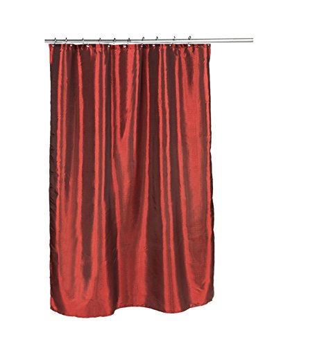Park Avenue Deluxe Collection Park Avenue Deluxe Collection inch Shimmer inch Faux Silk Shower Curtain in Ruby