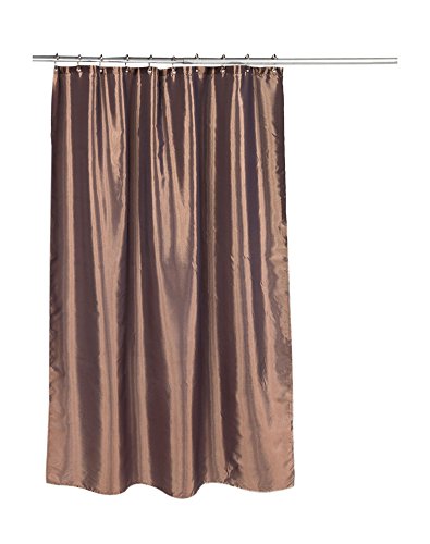 Park Avenue Deluxe Collection Park Avenue Deluxe Collection inch Shimmer inch Faux Silk Shower Curtain in Bronze