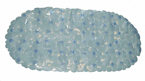 Royal Bath Anti Slip Vinyl Pebbles Bath Tub Mat (14 inch x 27 inch ) - Slate Blue