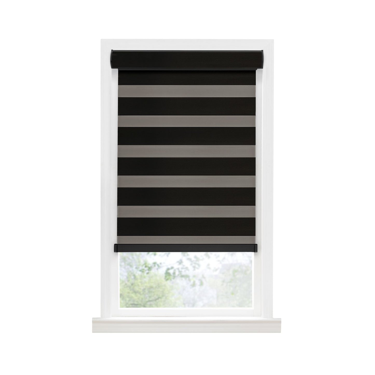 Traditional Elegance Cordless Sublime Room Darkening Double Layered Shade 30x72 - Black