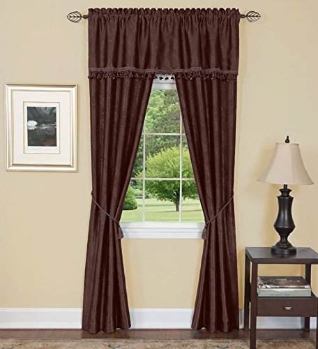 Park Avenue Collection Harrison 5 Piece Set 55x63 - Chocolate